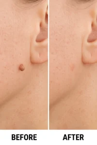 Skin tags removal Dorchester before and after
