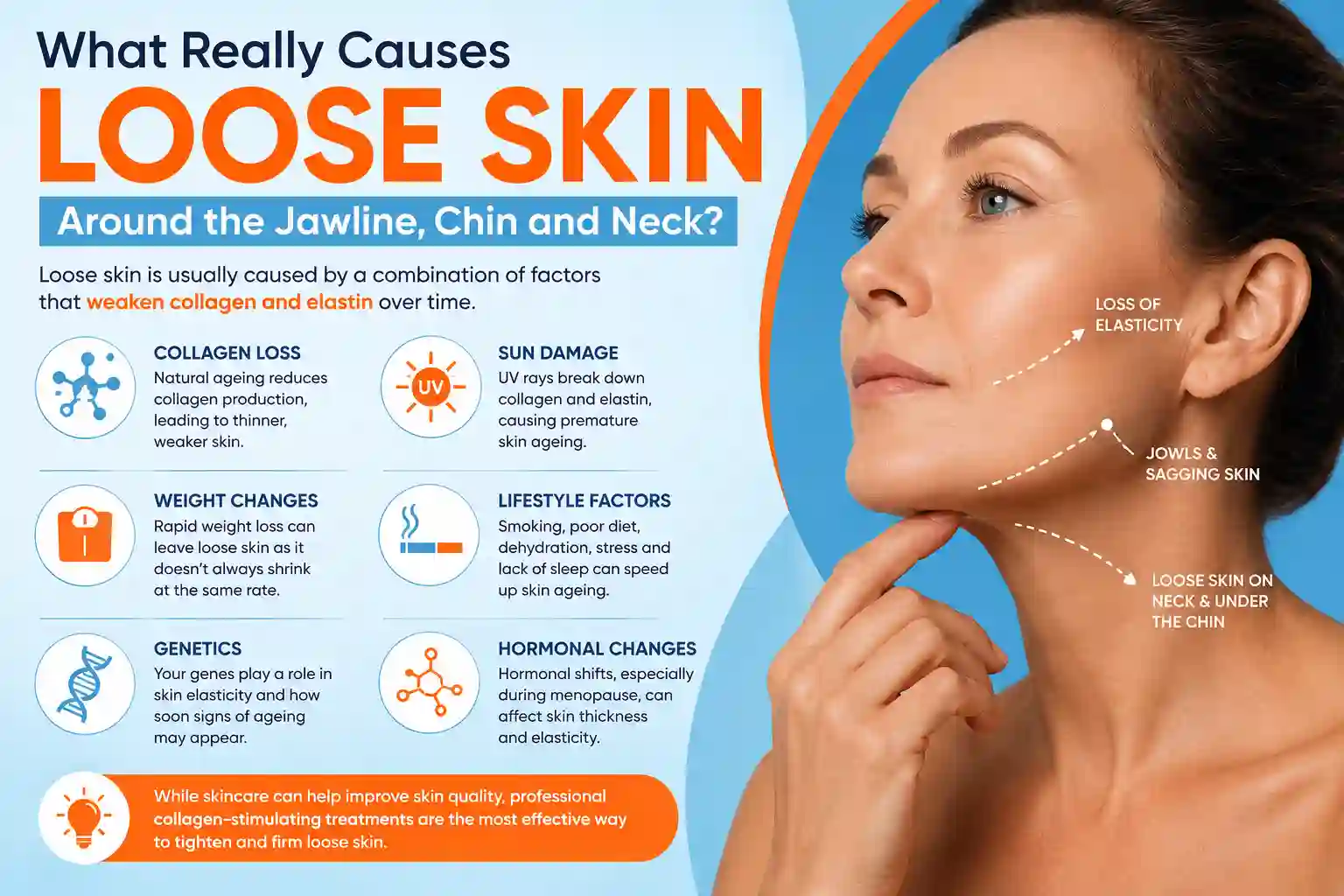 What Really Causes Loose Skin Around the Jawline, Chin and Neck Dorchester?